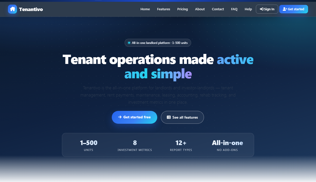 Open tenantivo.com in your browser