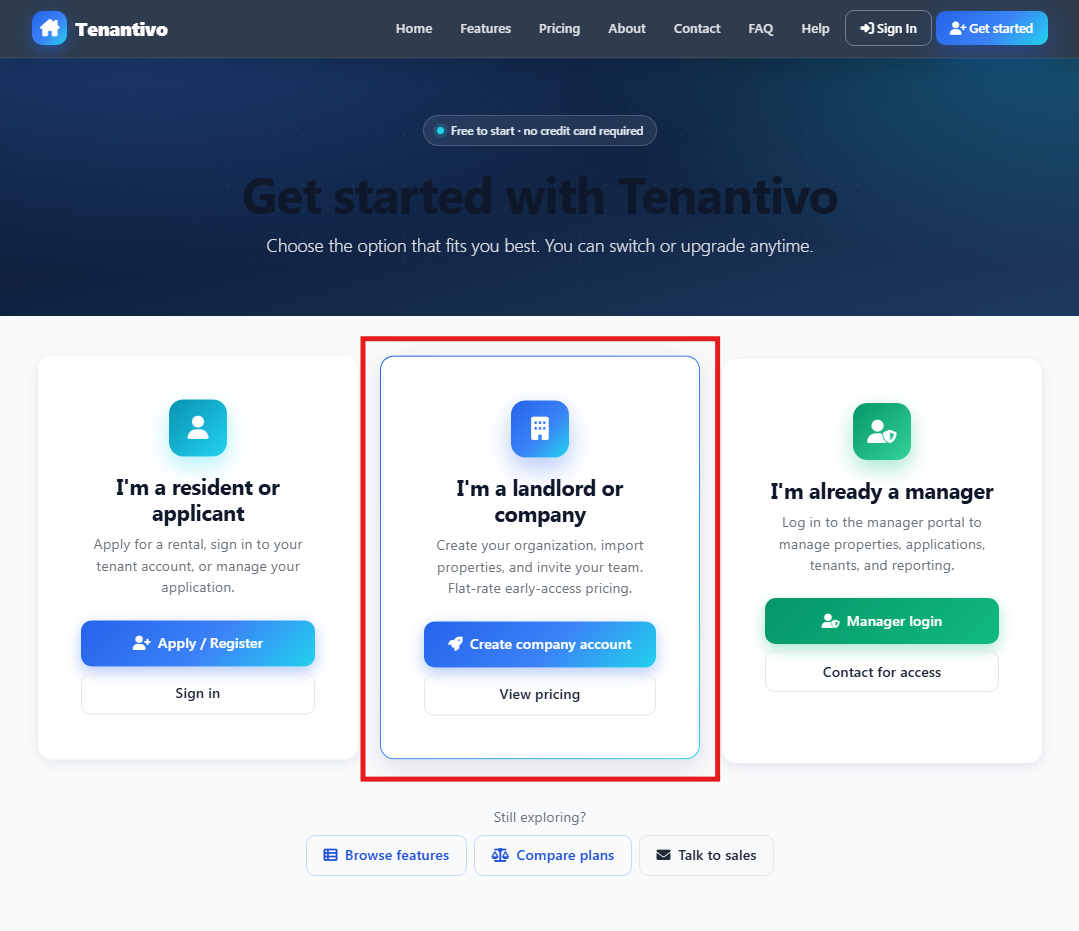 Start company registration